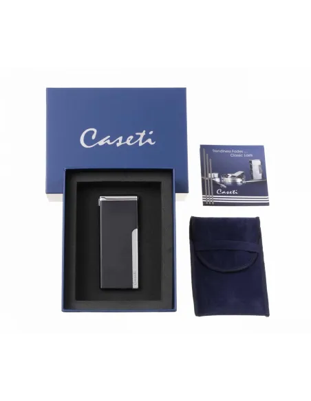 Зажигалка Caseti, турбо, супертонкая, черная CA453-1