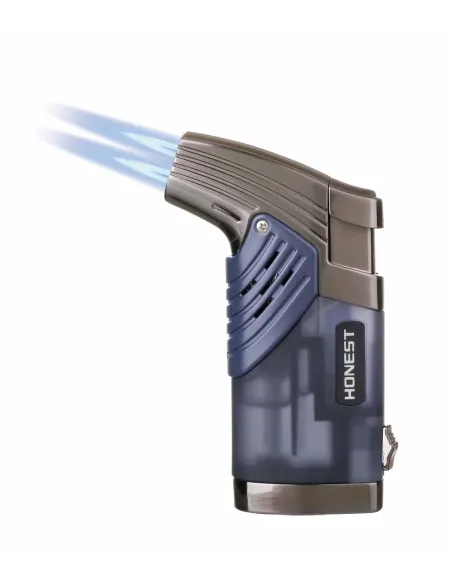 Зажигалка сигарная Honest, двойное пламя, с пробойником, черная