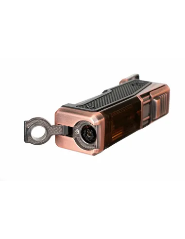 Зажигалка сигарная Honest, четверное пламя, с пробойником и сигарным ложементом, бронза