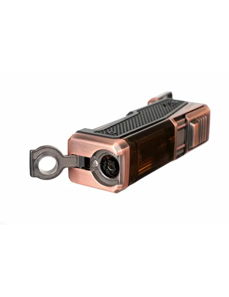 Зажигалка сигарная Honest, четверное пламя, с пробойником и сигарным ложементом, бронза