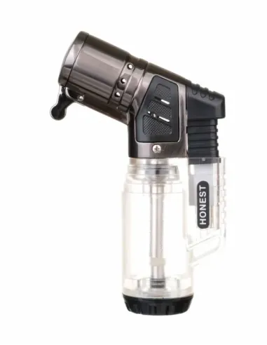 Зажигалка сигарная Honest, тройное пламя, прозрачная