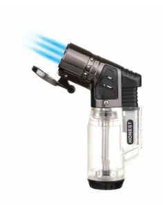 Зажигалка сигарная Honest, тройное пламя, прозрачная 2