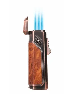 Зажигалка сигарная Honest, тройное пламя, с пробойником, бронза 2