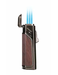 Зажигалка сигарная Honest, тройное пламя, с пробойником, черная 2