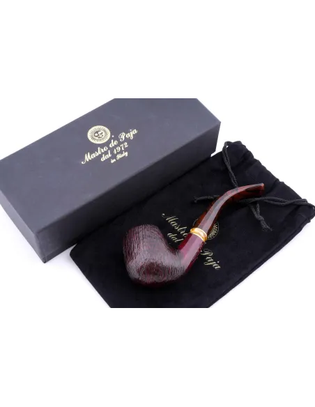 Трубка Mastro de Paja Pettinata Classica с цветным кольцом M451-2