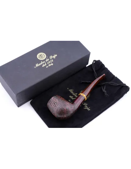 Трубка Mastro de Paja Pettinata Classica с цветным кольцом M451-3