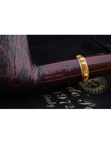 Трубка Mastro de Paja Pettinata Classica с цветным кольцом M451-3