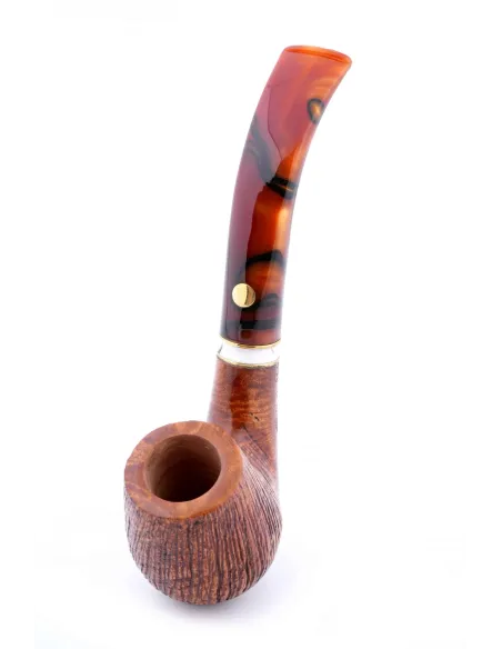 Трубка Mastro de Paja Pettinata Classica с цветным кольцом M451-7