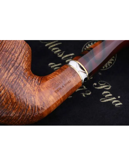 Трубка Mastro de Paja Pettinata Classica с цветным кольцом M451-7