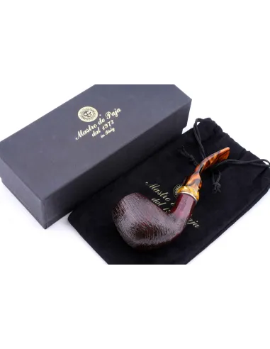 Трубка Mastro de Paja Pettinata Classica с цветным кольцом M451-8