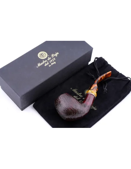 Трубка Mastro de Paja Pettinata Classica с цветным кольцом M451-8