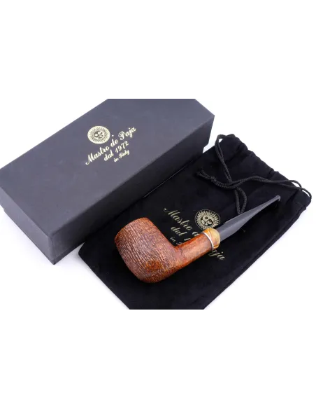 Трубка Mastro de Paja Pettinata Classica с цветным кольцом M451-11