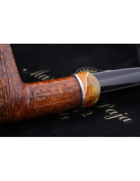 Трубка Mastro de Paja Pettinata Classica с цветным кольцом M451-11