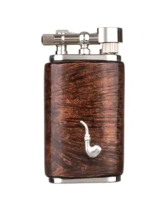 Зажигалка трубочная Mastro de Paja, серебро и бриар 1401 - купить в интернет-магазине Havana Smoke