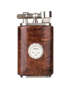 Зажигалка трубочная Mastro de Paja, серебро и бриар - купить в интернет-магазине Havana Smoke