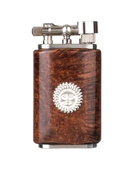 Зажигалка трубочная Mastro de Paja, серебро и бриар - купить в интернет-магазине Havana Smoke