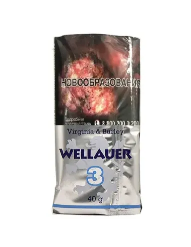 Табак Wellauer - №3 Virginia & Burley (кисет 40 гр)