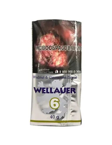 Табак Wellauer - №6 Walnut & Cinnamon Flavor (кисет 40 гр)