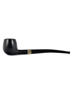 трубка Peterson Junior Ebony - Canted Apple Silver Mounted (без фильтра)