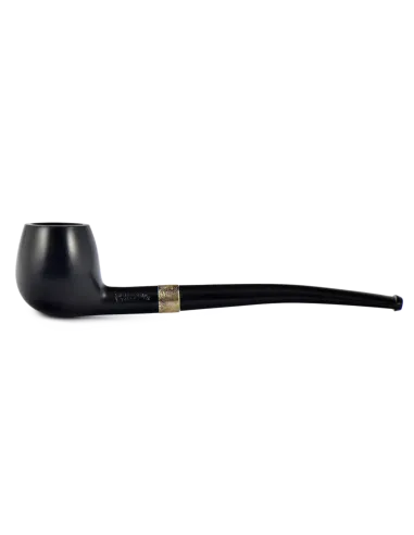 трубка Peterson Junior Ebony - Canted Apple Silver Mounted (без фильтра)