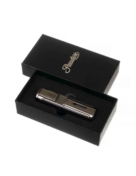 Зажигалка сигарная Passatore, 5-струйное пламя, карбон