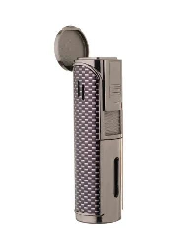 Зажигалка сигарная Passatore, 5-струйное пламя, карбон