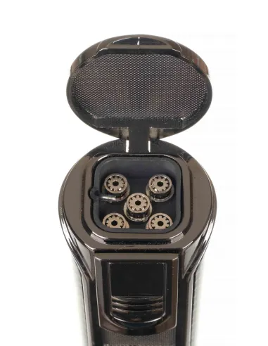 Зажигалка сигарная Passatore, 5-струйное пламя, карбон