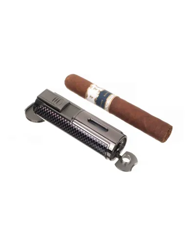 Зажигалка сигарная Passatore, 5-струйное пламя, карбон