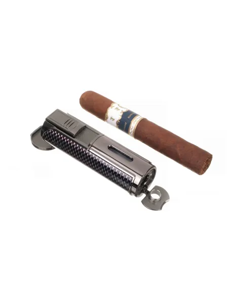 Зажигалка сигарная Passatore, 5-струйное пламя, карбон