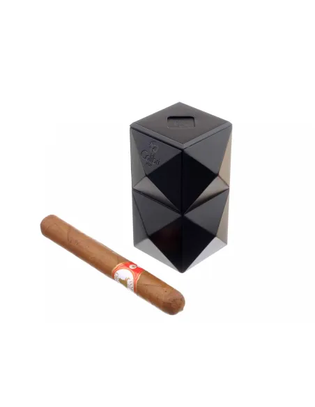 Зажигалка настольная Colibri Quasar, тройное турбопламя, Черный лак Royal