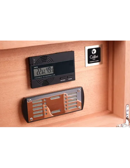 Хьюмидор Colibri Quasar на 40 сигар, Серый лак Gunmetal