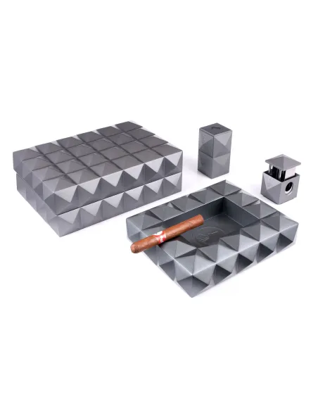 Хьюмидор Colibri Quasar на 40 сигар, Серый лак Gunmetal