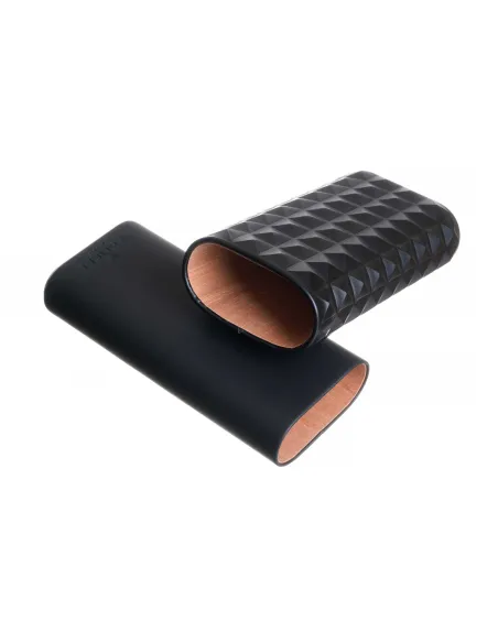 Чехол сигарный Colibri Quasar, телячья кожа и кедр, Черный