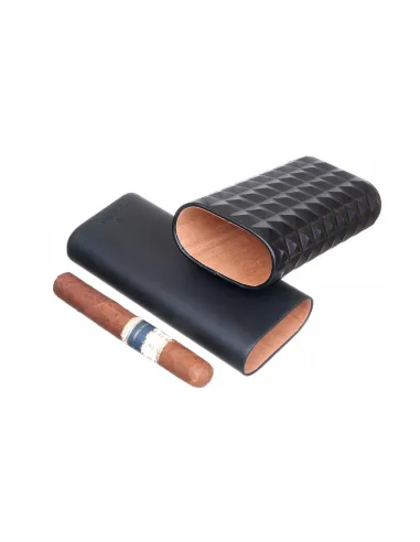 Чехол сигарный Colibri Quasar, телячья кожа и кедр, Черный