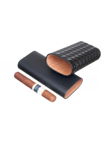 Чехол сигарный Colibri Quasar, телячья кожа и кедр, Черный
