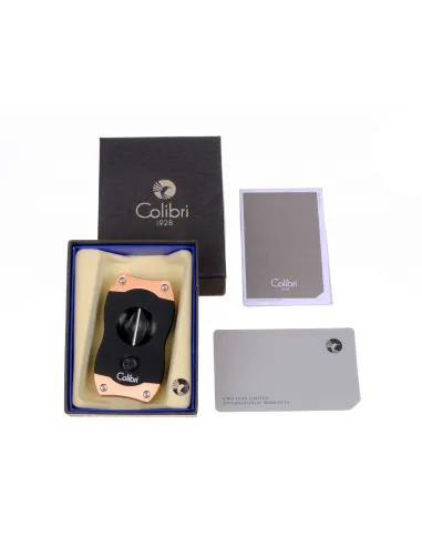 Гильотина Colibri V-cut, черная-розовое золото