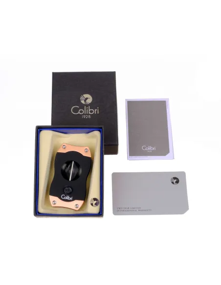 Гильотина Colibri V-cut, черная-розовое золото