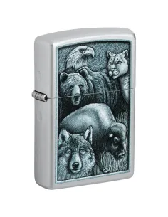 Зажигалка Zippo  46237 - Animal Kingdom - Satin Chrome™
