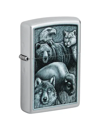 Зажигалка Zippo  46237 - Animal Kingdom - Satin Chrome™
