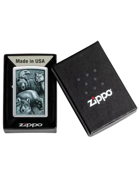 Зажигалка Zippo  46237 - Animal Kingdom - Satin Chrome™