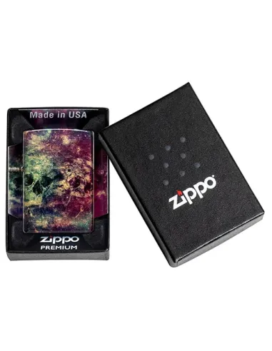 Зажигалка Zippo  46147 - Galaxy Skull - 540 Tumbled Brass