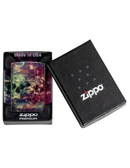 Зажигалка Zippo  46147 - Galaxy Skull - 540 Tumbled Brass