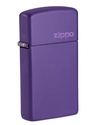Зажигалка Zippo 1637 ZL - Slim® - Purple Matte Zippo logo
