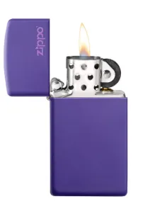 Зажигалка Zippo 1637 ZL - Slim® - Purple Matte Zippo logo 2