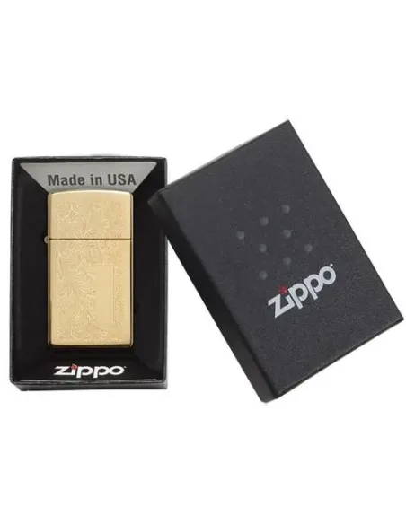 Зажигалка Zippo 1652B - Slim® - Brass Venetian