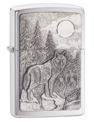 Зажигалка Zippo 20855 - Timberwolves - Brushed Chrome