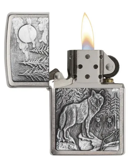 Зажигалка Zippo 20855 - Timberwolves - Brushed Chrome