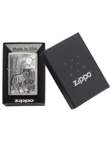 Зажигалка Zippo 20855 - Timberwolves - Brushed Chrome