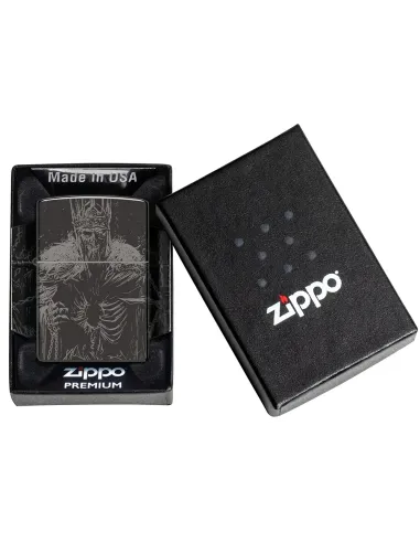 Зажигалка Zippo 46139 - Skull King - High Polish Black