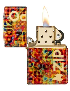 Зажигалка Zippo 46386 - Pixel Fusion - 540 Tumbled Brass 2
